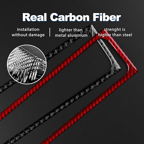 Miniatura 6 de AIRSPEED Para BMW M5 E39 Cubierta del marco de la caja del reposabrazos de la consola central, calcomanía de fibra de carbono accesorios interiores