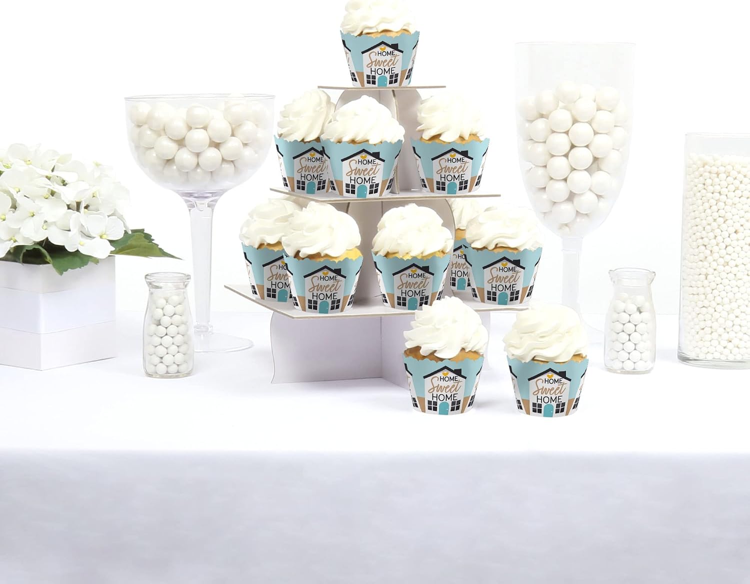 Big Dot of Happiness Welcome Home Housewarming - New Sweet Home Decorations - Party Cupcake Wrappers - Set of 12 image 2