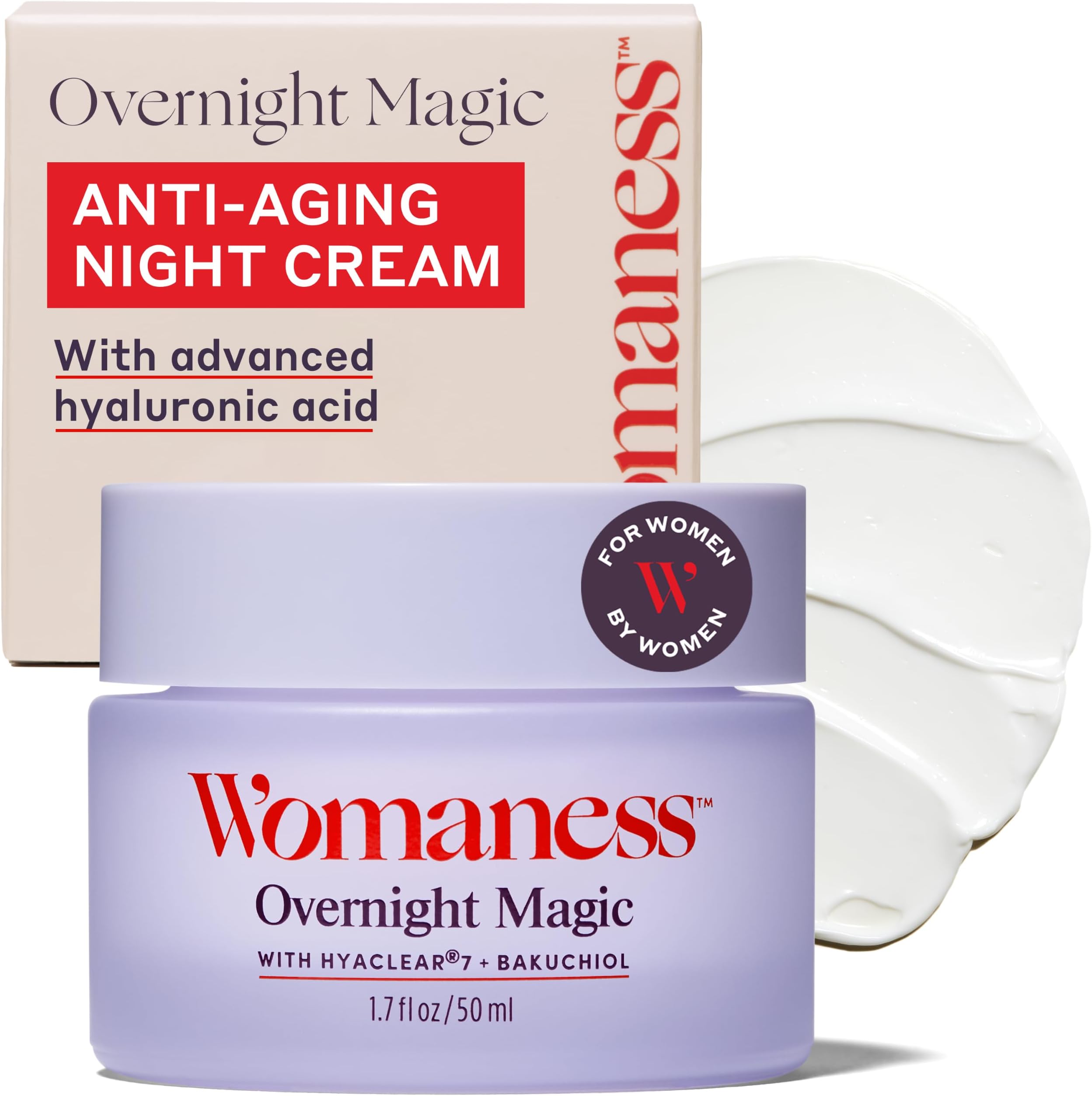 Womaness Overnight Magic Night & Day Face Cream, 1.7oz