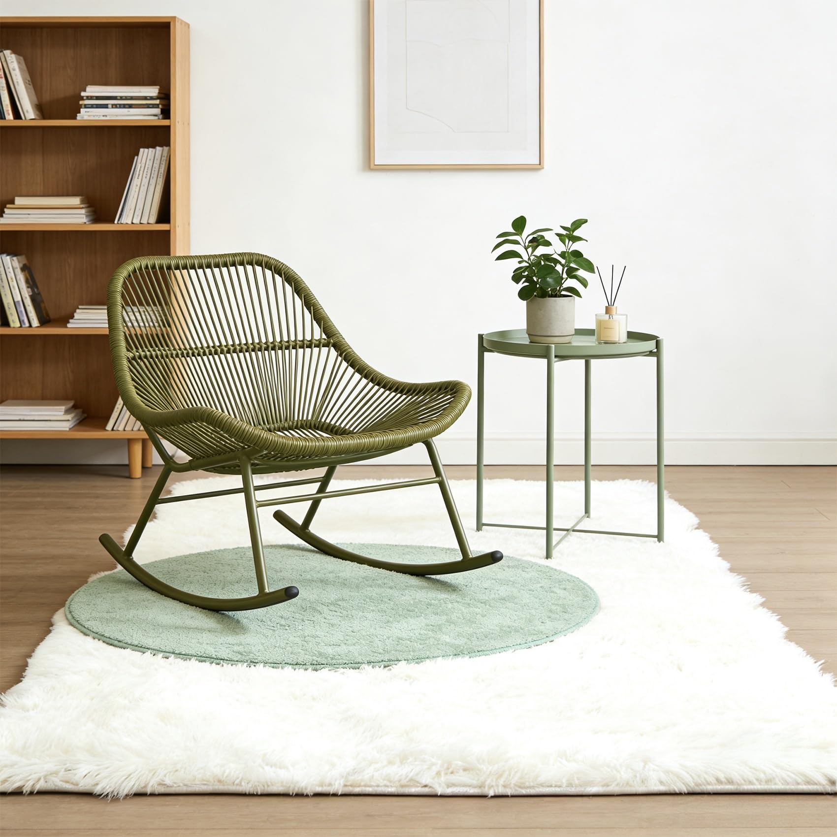 Tapis salon 220 x 180 cm lavable et doux résout le problème des tapis qui glissent blanc