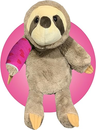 Stuffed Animal with Cast - Personalized Gift for Kids with Broken Arms or Legs - Broken Arm Gift for Boys and Girls - Choose Your Cast Color - 18"