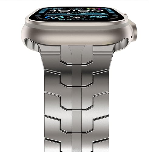 Miniatura 2 de CHANCHY - Correa de acero inoxidable para Apple Watch Ultra de 49454442414038 mm, correa de metal con cierre plegable para Apple Watch Series