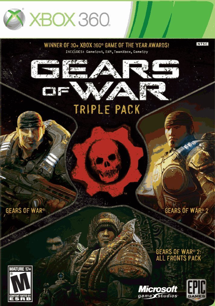 Gears of War Triple Pack - Xbox 360 (Bundle) (Renewed)