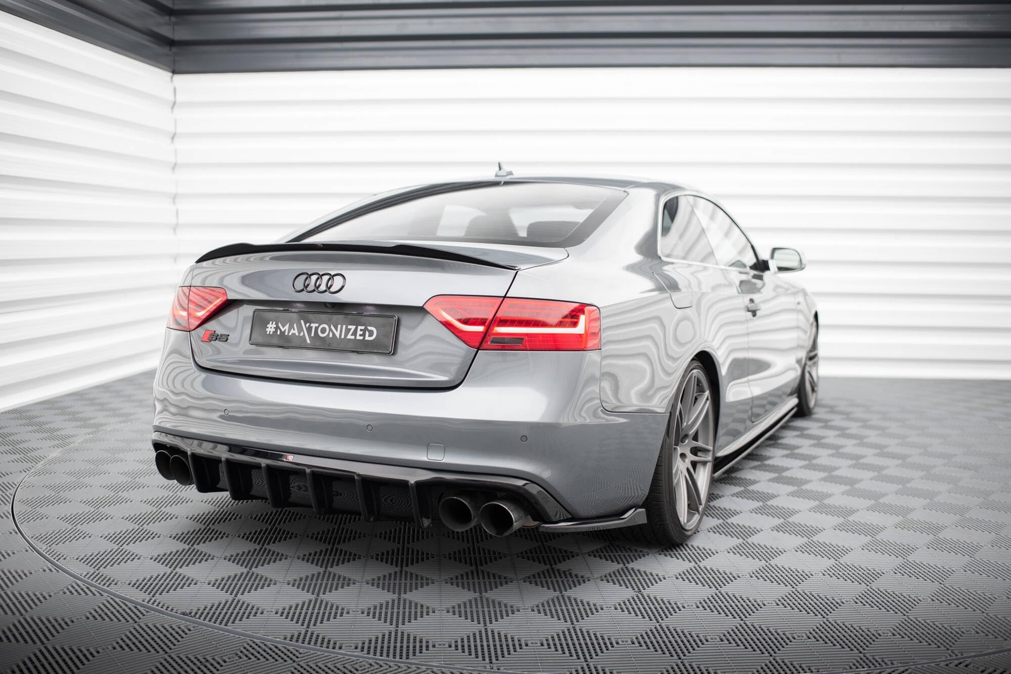 Maxton Design Heckdiffusor für Audi S5 / A5 S-Line Coupe/Cabrio/Sportback B8 8T Facelift (2011-2016) Hochglanz schwarz