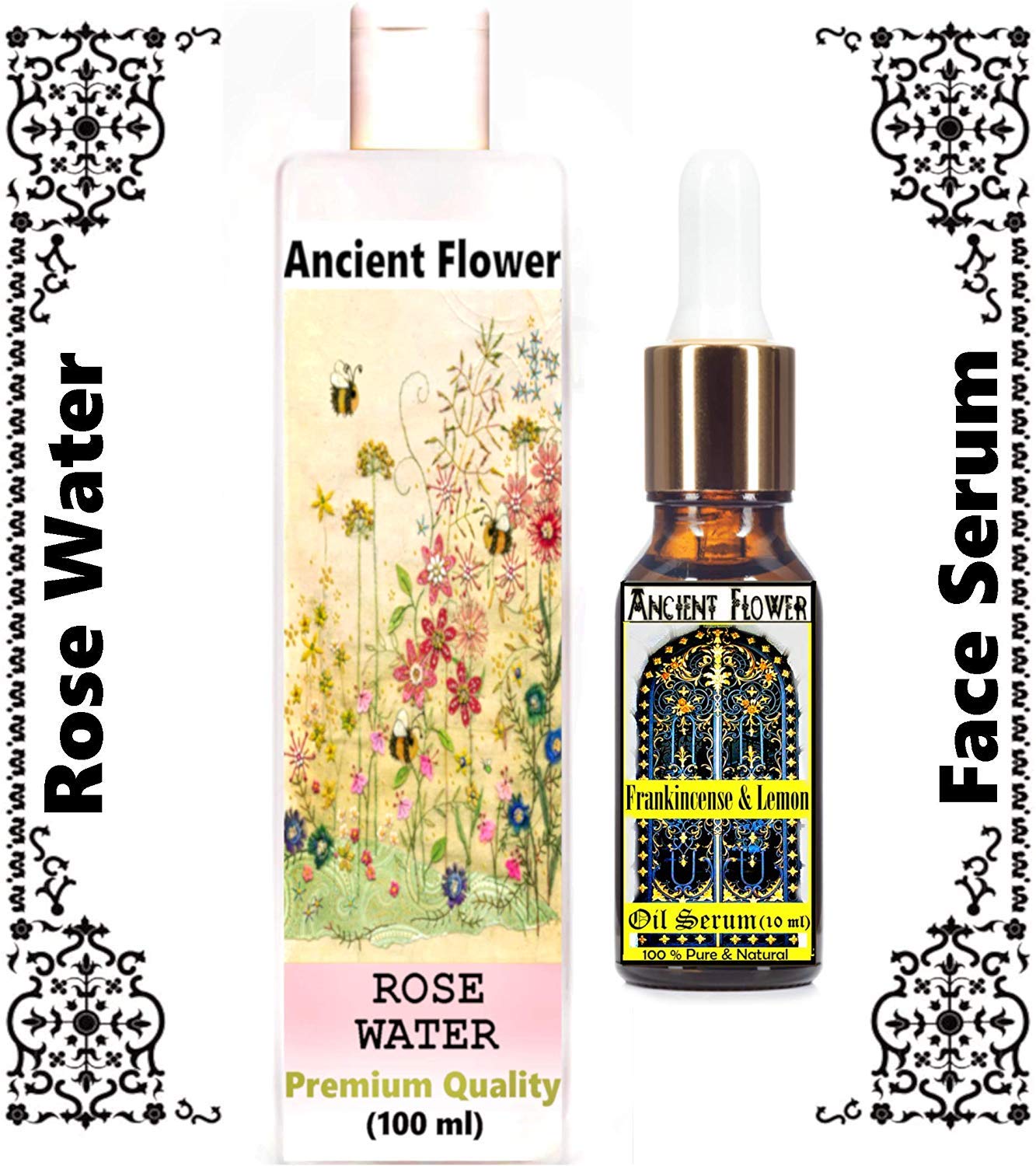 Buy Ancient Flower Rose Water Premium Quality and Frankincense and