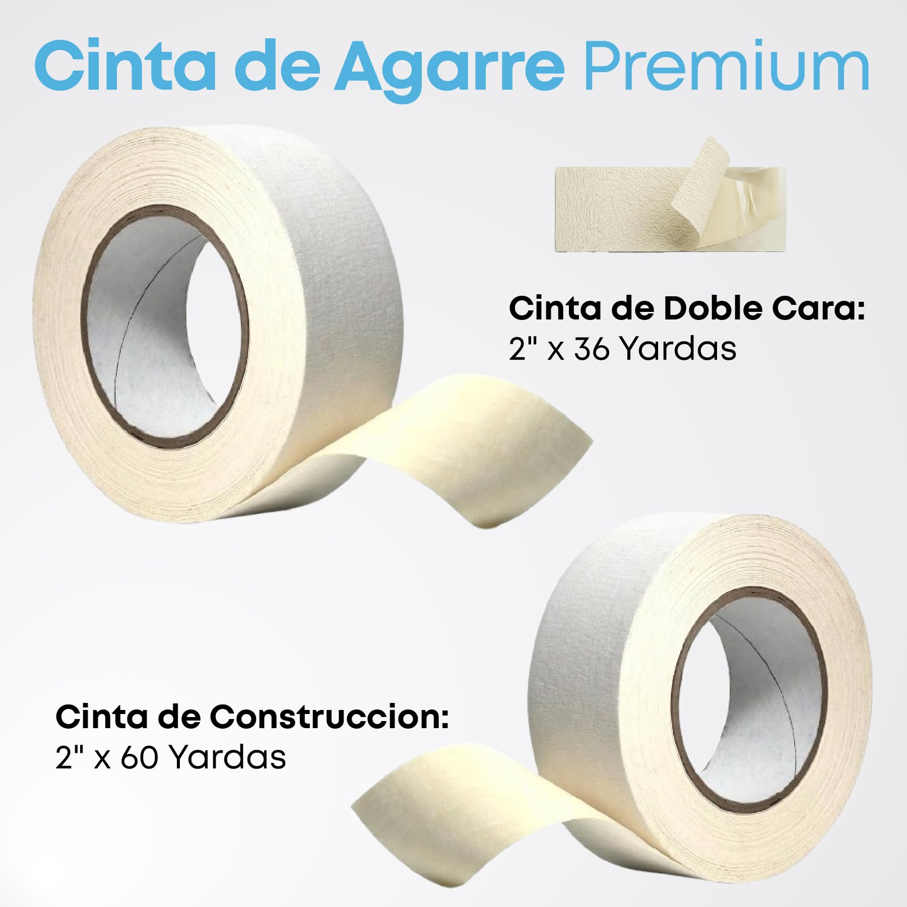 Wedge Guys Rollo de Cinta Agarre de Doble Cara - Cinta Adhesiva Doble Cara Profesional para Palo de Golf - Golf Accesorios de Alta Resistencia - Antideslizante
