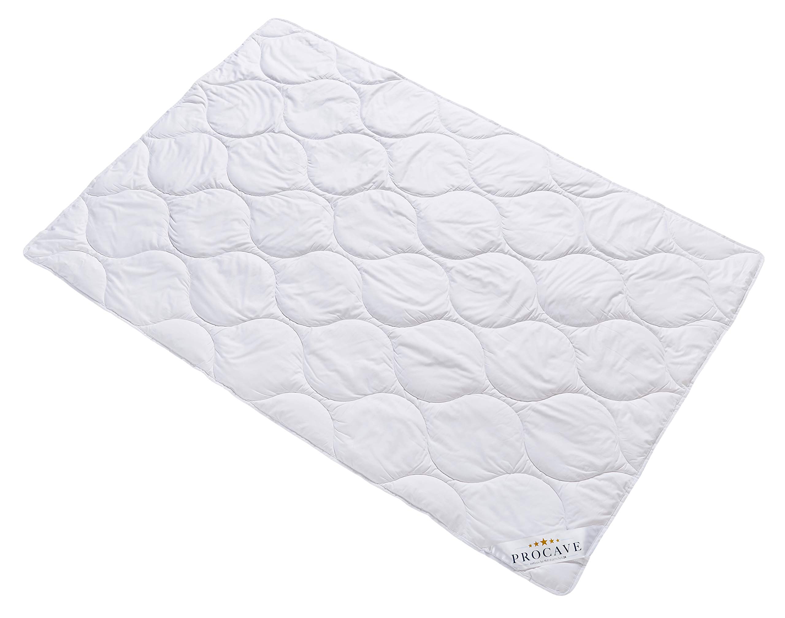PROCAVE - Coperta in cotone comfort per l'estate, 135 x 200 cm, leggera, lavabile, naturale, traspirante e termoregolante, 100% made in Germany