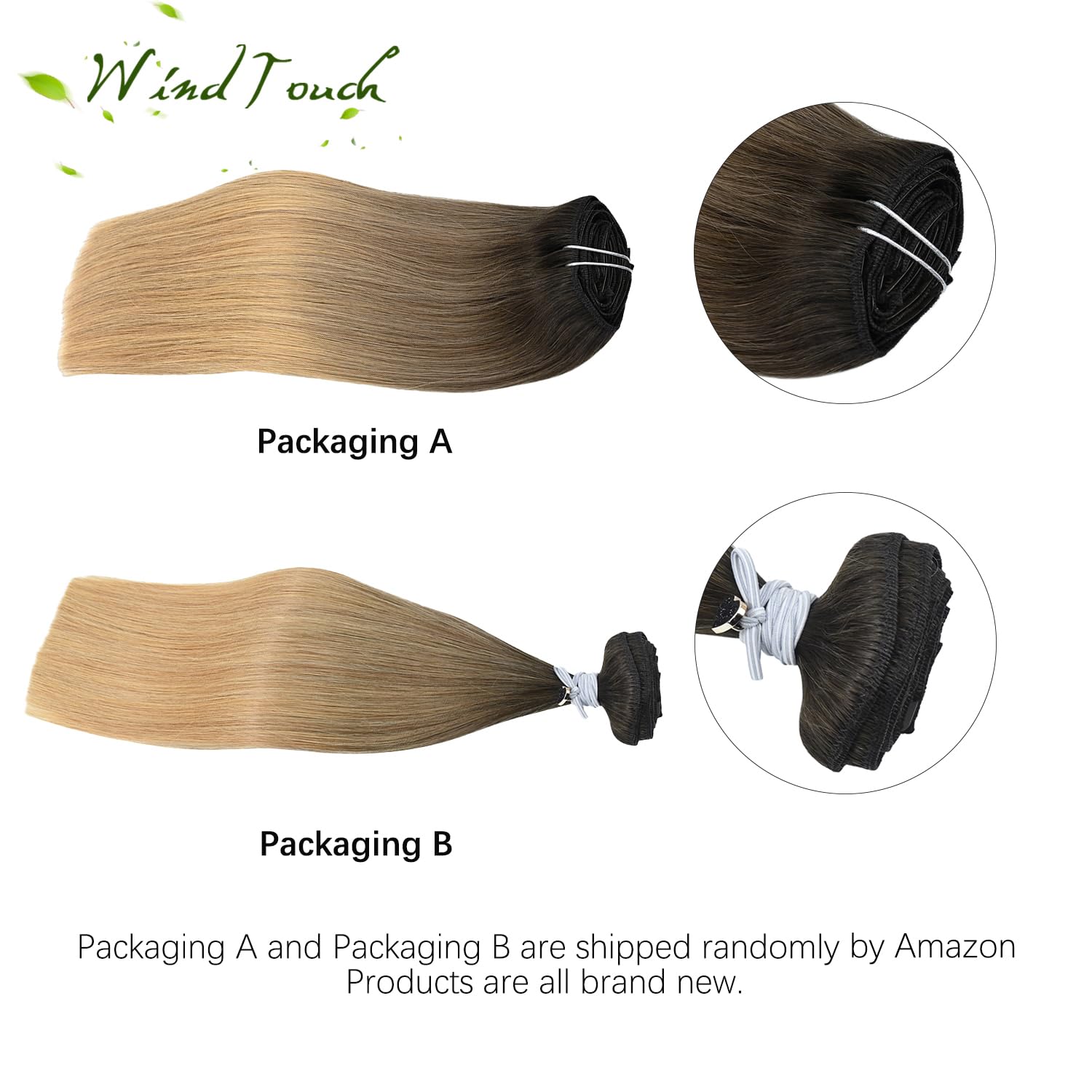 WindTouch Clip in Hair Extensions Human Hair, 15 Inch 75g #4 Medium Brown Hair Extensions for Women Real Human Hair Clip in, Remy Human Hair Extensions Clip ins, Soft Natural Straight — view 80