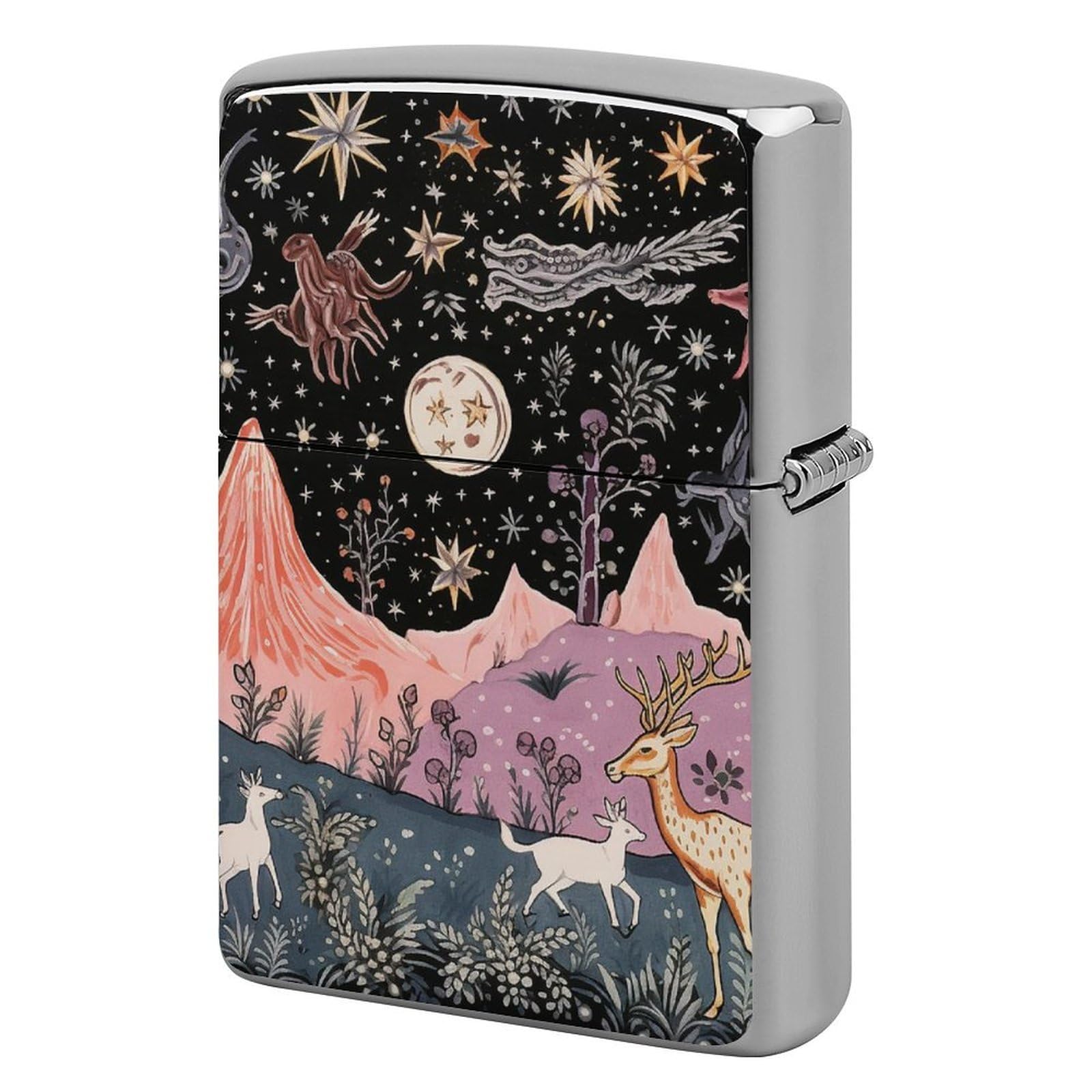 Animals On The Field Lighter Cover for Men, Personalized Lighter Case for Birthday Gift, Flip-Top Lighters Protective Cover, Portable Lighters Shell for Outdoor, Travel
