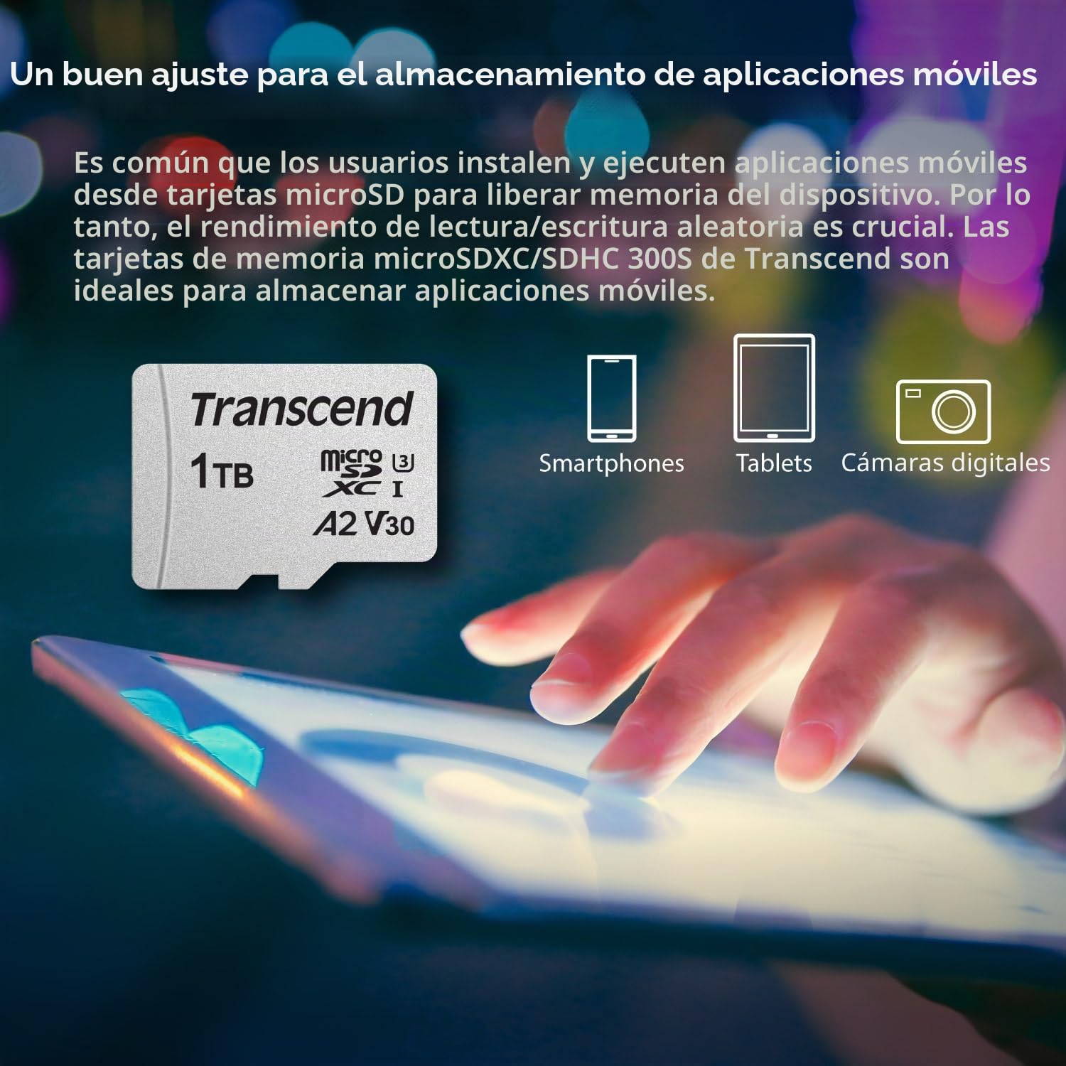 Transcend Usd300S Tarjeta Microsd de 128Gb, Clase 10,, V30, A1, Hasta 95 Mbs de Lectura, con Adaptador Sd