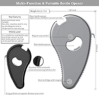 Vista 2 de Abridor Multifuncional de Botellas/Frascos y Latas, Destapador de Botellas de Agua de Plástico con Giro, Abrir Lata de Sopa con Pestillo, Abridor