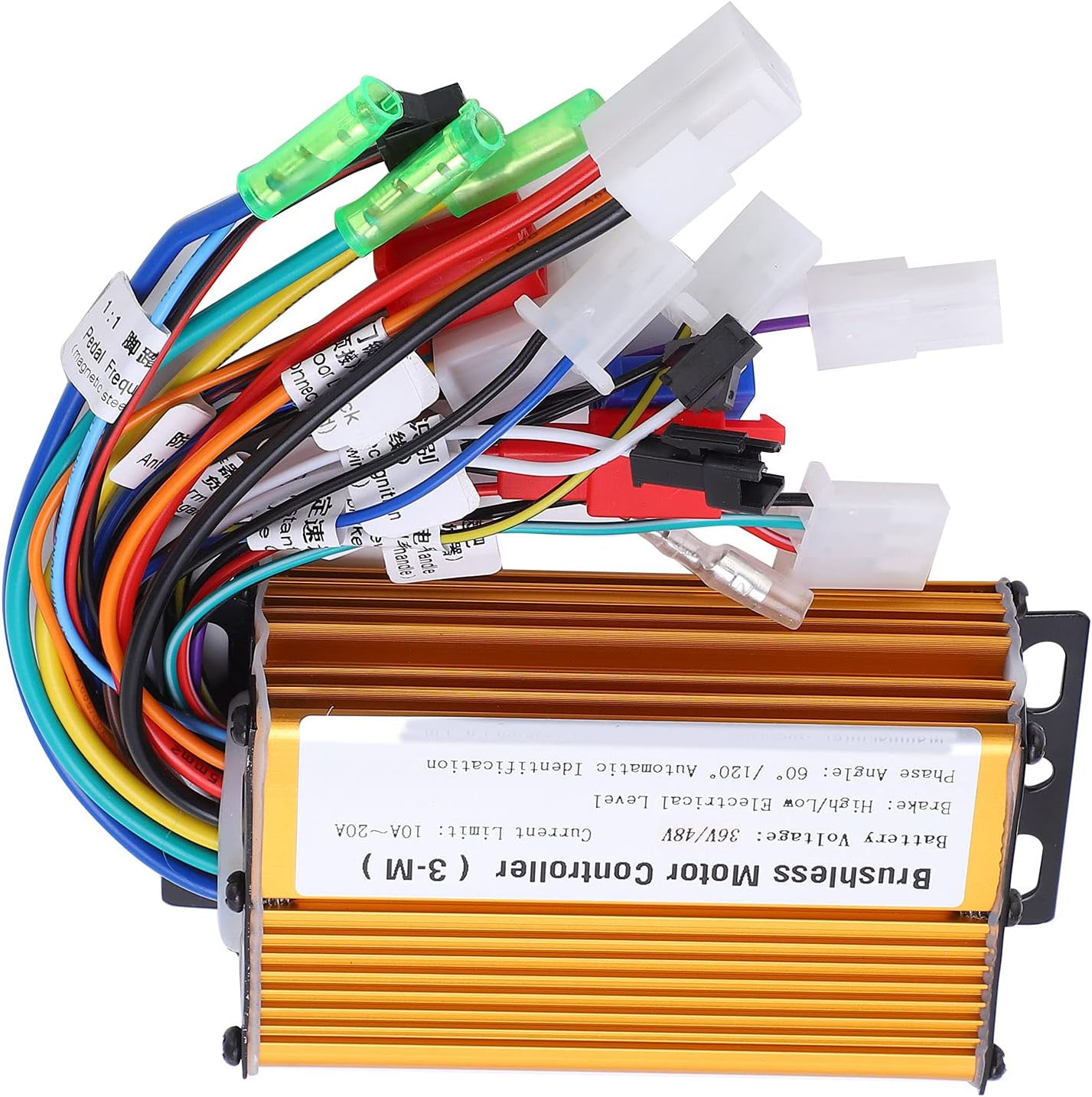 6 Tube 3 Mode Sine Wave Controller, Electric Bike Scooter Brushless Speed Motor Controller, Motor Controller for Smooth Ride