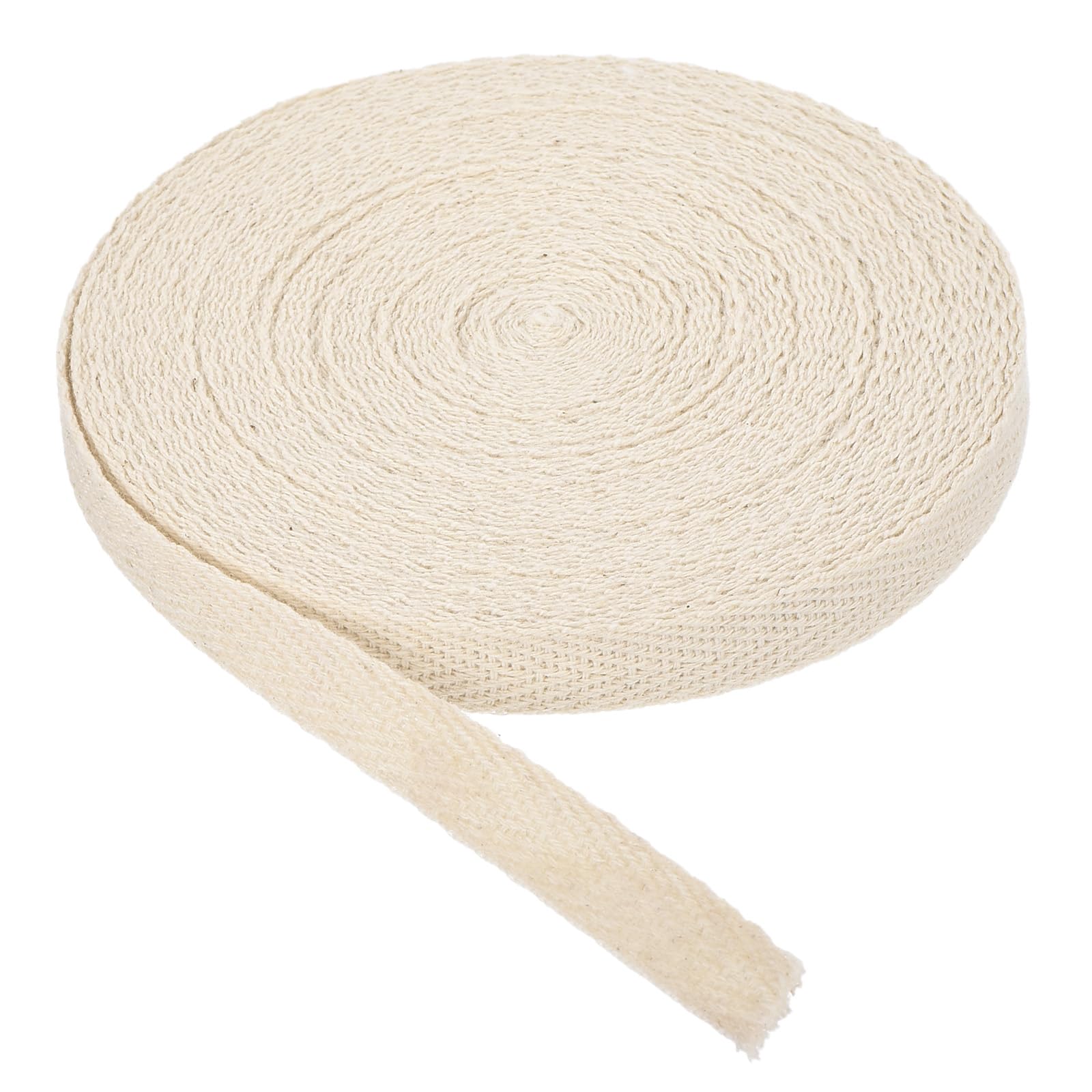 PATIKIL Cotton Twill Tape 10mm(3/8 Inch) 10 Yards Cotton Ribbon Bias Binding Tape Herringbone Webbing Trim for Sewing Gift Wrapping Craft DIY Apricot