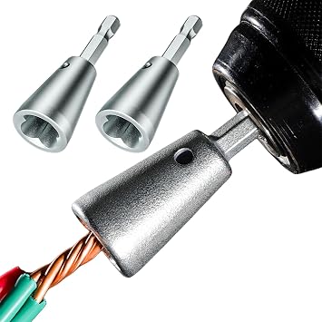 2/4pcs Wire Twisting Tool Wire Twister Wire Connector, Wire Twister Tool for Drill, Fast Electrical Impact Wire Twisting Tool for Drill 2PCS