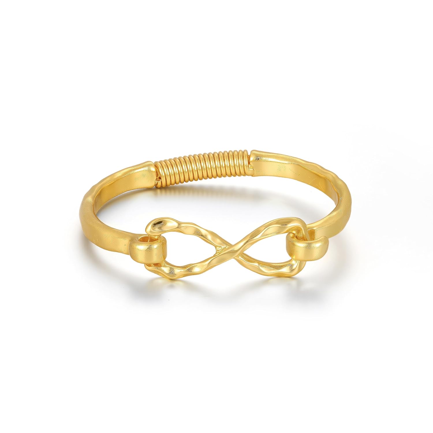 Moodear Chunky Gold Bangle Bracelets for Women 14K Gold Plated Statement Cuff Bracelet Trendy Fashion Jewelry Bangles Gifts