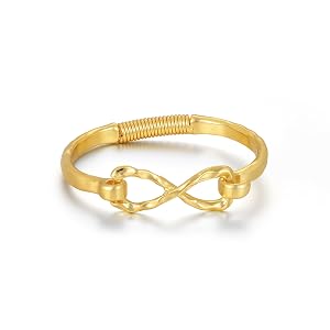 Moodear Chunky Gold Bangle Bracelets for Women 14K Gold Plated Statement Cuff Bracelet Trendy Fashion Jewelry Bangles Gifts