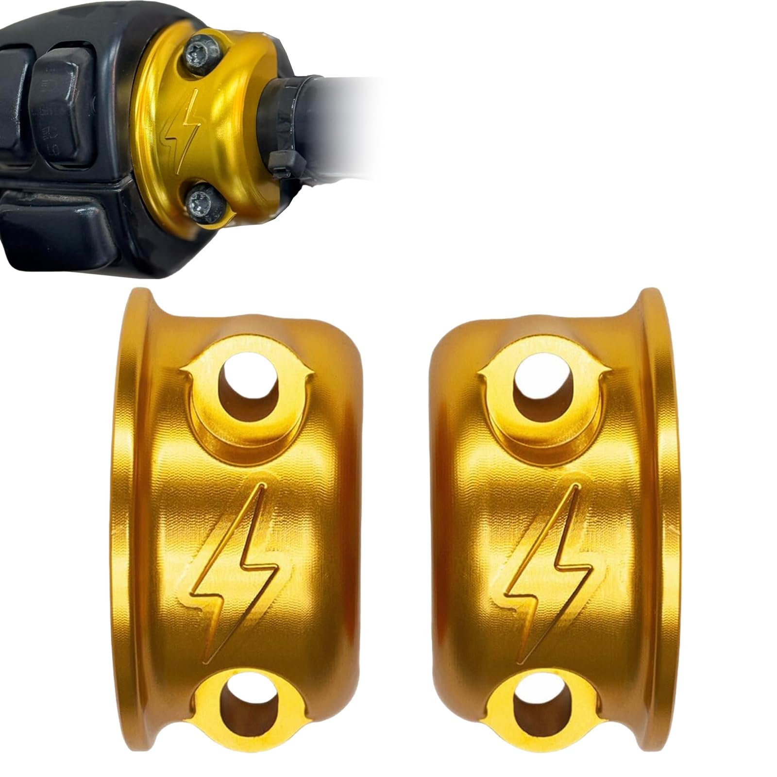 Amazon.com: TDZ Lightning Logo Brake Clutch Perch Half Clamps for