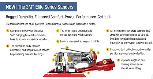 Miniatura 8 de Lijadora orbital aleatoria al vacío autogenerada 3M™, 20327, 6 in, 3/16 in Orbit, 1 ea/Case