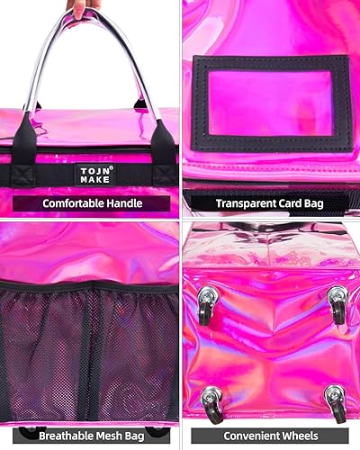 Miniatura 7 de Bolsa de comestibles reutilizable con ruedas, carrito de compras, bolsa con ruedas con 8 bolsillos y cubierta con cremallera, plegable, asas