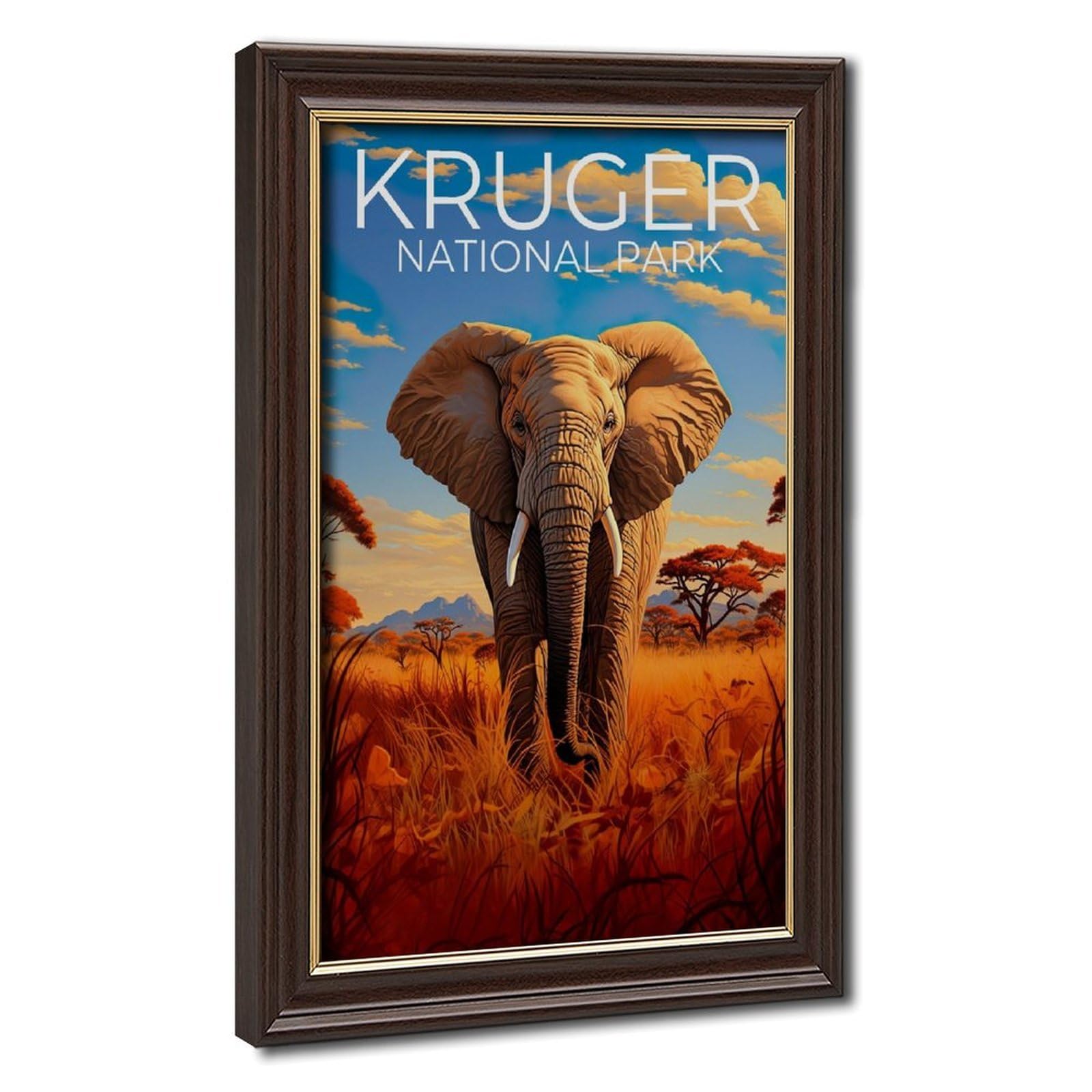 Bareronor Kruger Elephant Poster Canvas Poster Bedroom Decor Landscape Office Room Decor Gift 24" L X 36" W