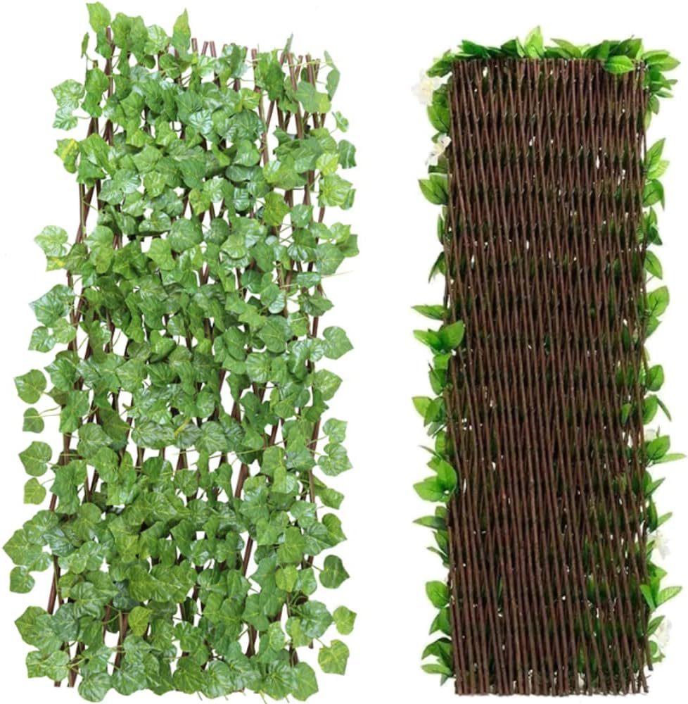 Expandable Faux Privacy Fence, Artificial Ivy Privacy