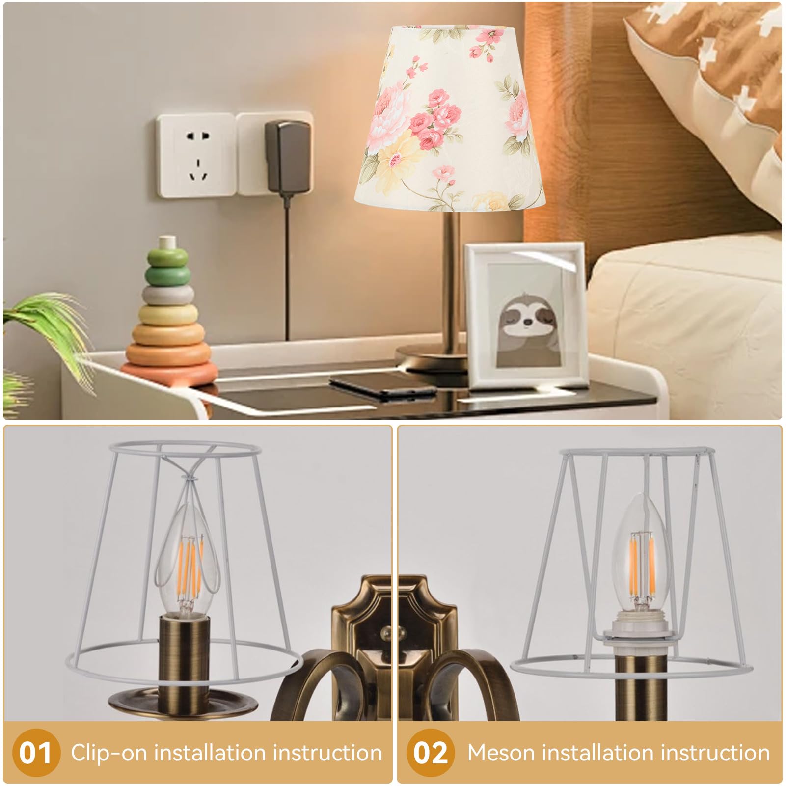Small Lamp Shades Set of 3 - Image 4