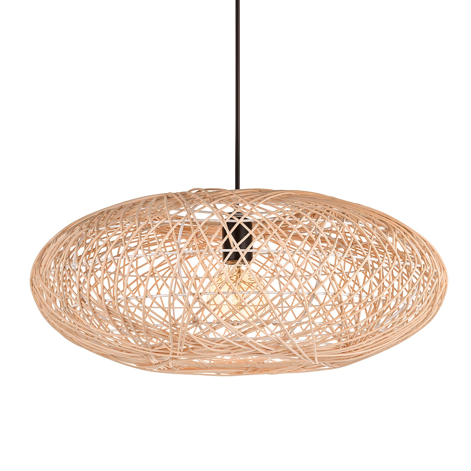 Arturesthome Rattan Pendant Lights, Wicker Chandelier Boho Pendant