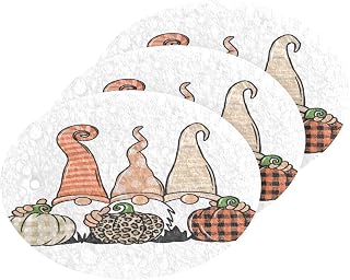 Scrub Sponge Gnomes Pumpkins Fall Kitchen Washing Dishes Cleaning Sponges Non Scratch Sponge for Dish Countertops Sinks Floors Showers Tile Sinks, 3 Pack