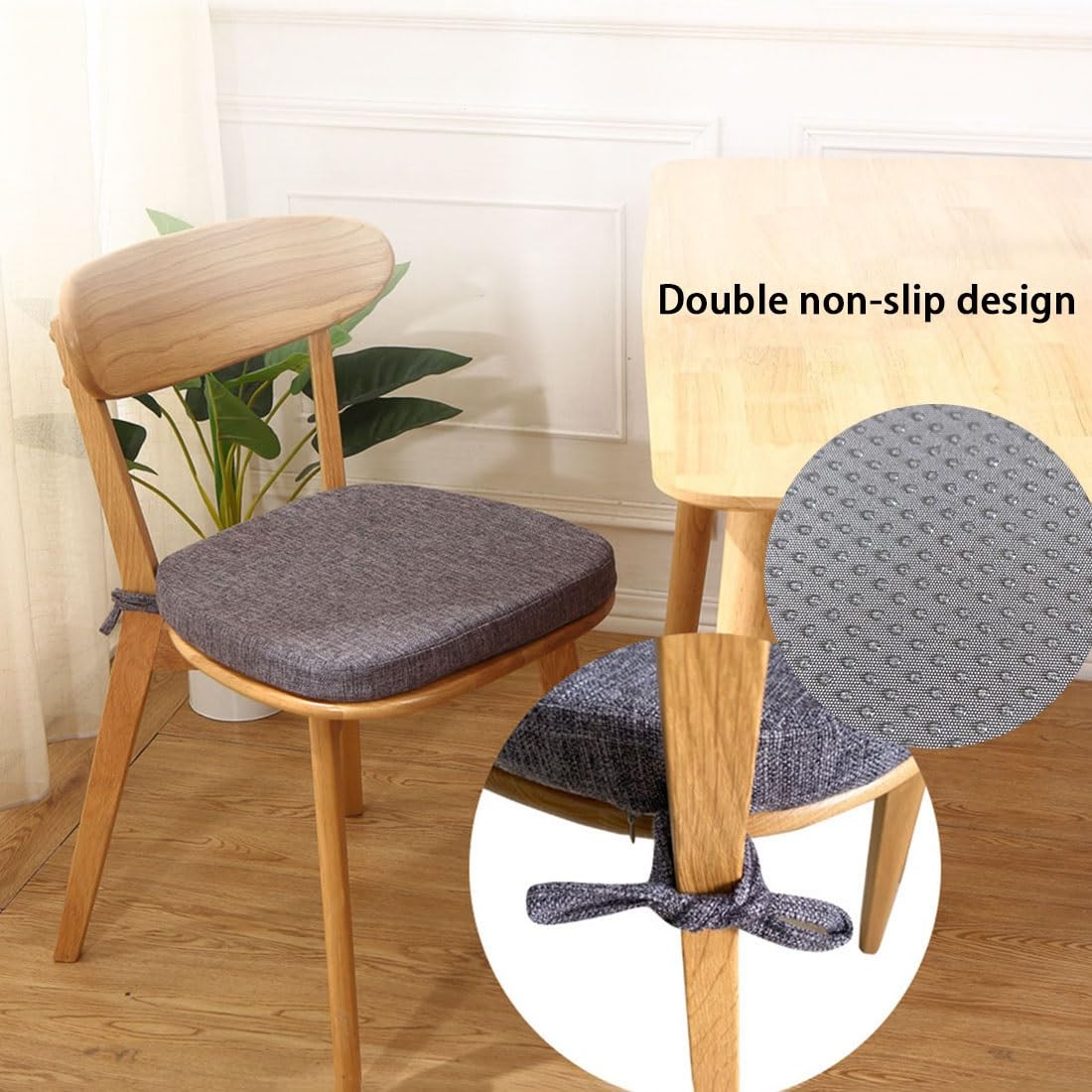 1/2/4 Packs Verdikte Katoenen Linnen Stoelkussens, Home Dining Stoelkussen, Antislip U-vormig Zitkussens, Kruk Zitkussen Met Rits (Color : Orange-blue, Size : 40 * 43cm (1pack