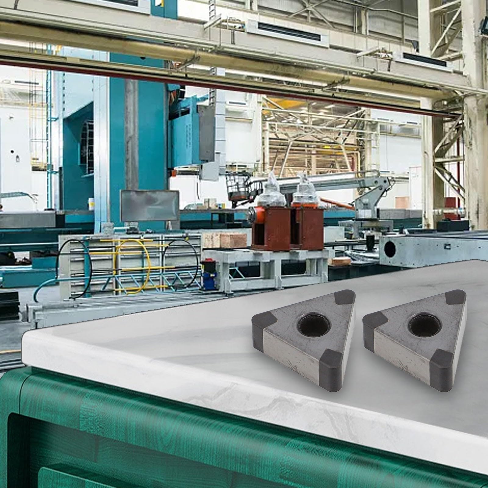 CBN Hartmetall-Wendeschneidplatte TNMG160412, gehärteter Stahl, 2 Stück pro Packung, dreieckige Wendeschneidplatte mit 6-Winkel-Schnitt, hitzebeständig bis 1500°