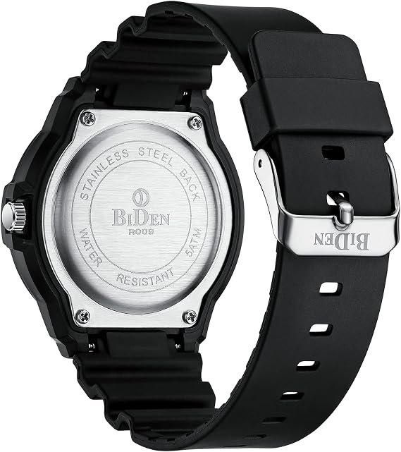 Mens Watches Analog Quartz Watch Waterproof Sports Casual Wrist Watch | Clear 12/24H Time Dial Design, Date Display, 3ATM Daily Waterproof, Durable Silicone Strap, Rugged Outdoor Military Style