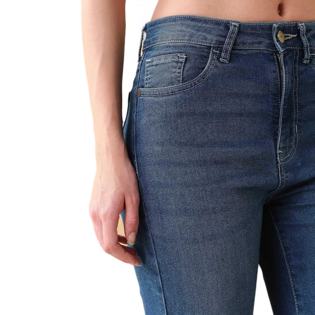 High Rise Straight Fit Jeans-image-2