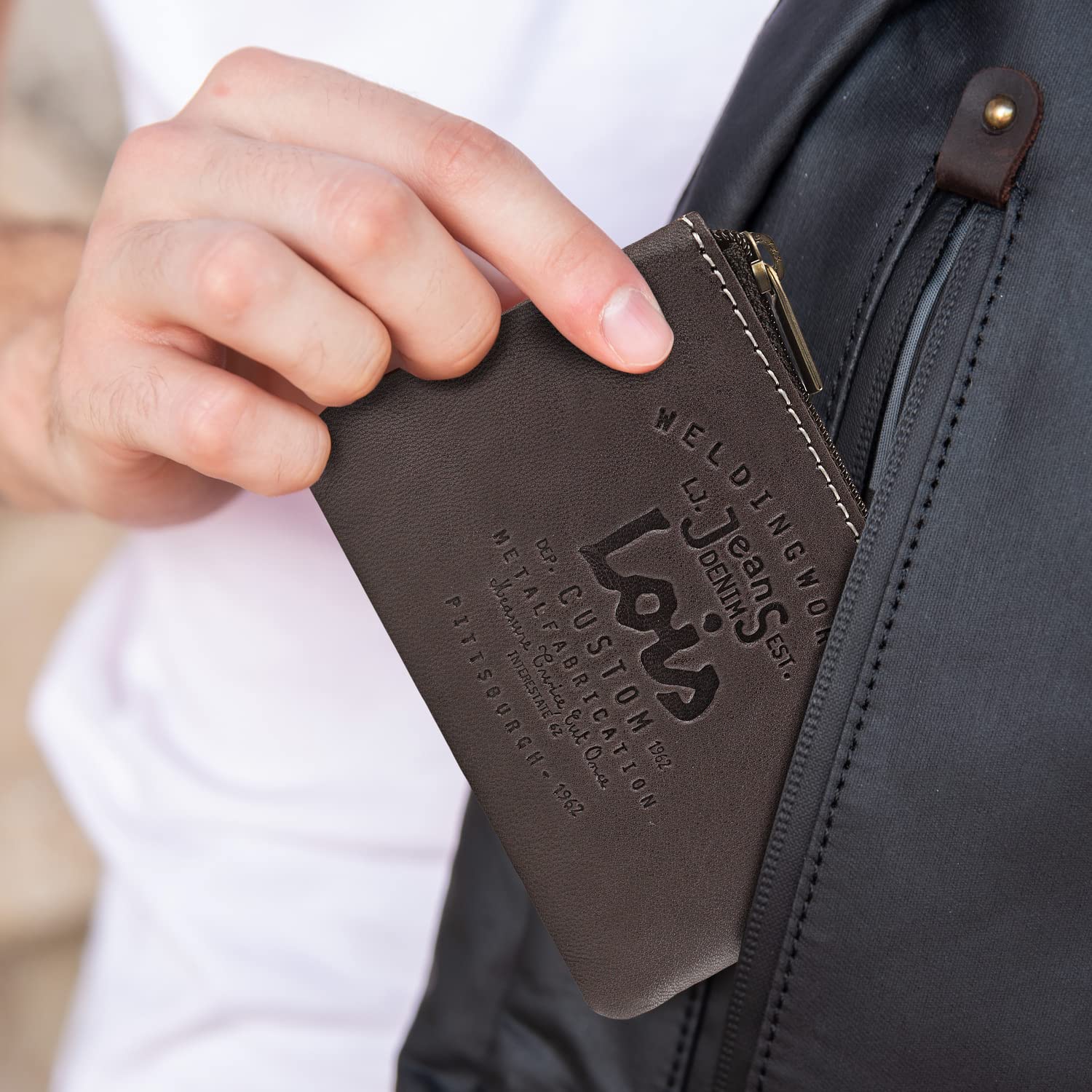 Lois - Porte-Monnaie Homme, Porte-Monnaie Homme Cuir Compact RFID pour Usage Quotidien, Petit Porte-Monnaie en Cuir Au Design Fonctionnel pour Pièces Et Essentiels
