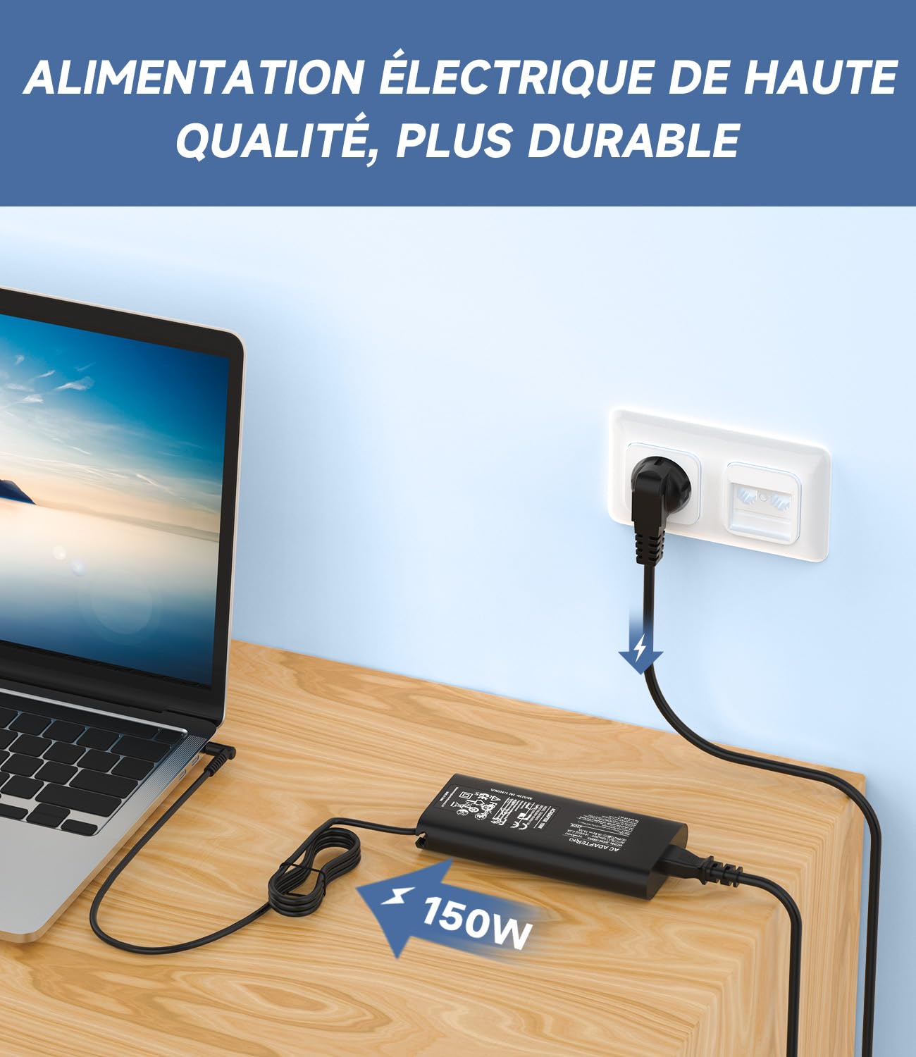 Chargeur 65W Pour HP COMPAQ Pavilion 15-H015NF Et 17-E108SF – Adaptateur Neuf Visiodirect