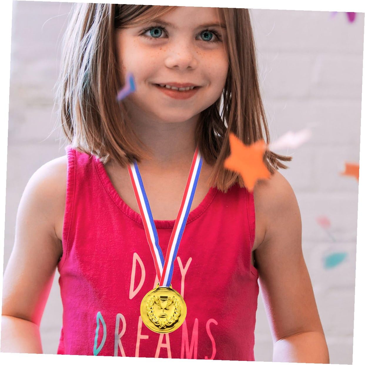 STOBAZA Medaglie con Nastro Resistenti Oro 50 Pezzi in Lega di Zinco Sportive e Perfette per Premiare Vincitori con Atmosfera Competitiva per Feste e Competizioni per Bambini