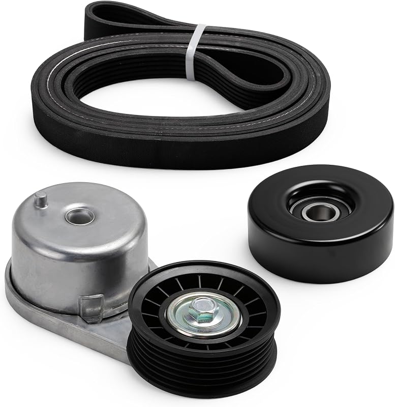 Kit de tensionador, correia serpentina e polias guia Loautong para Ford Mustang V6 4.0L 2005–2010 – 4 peças