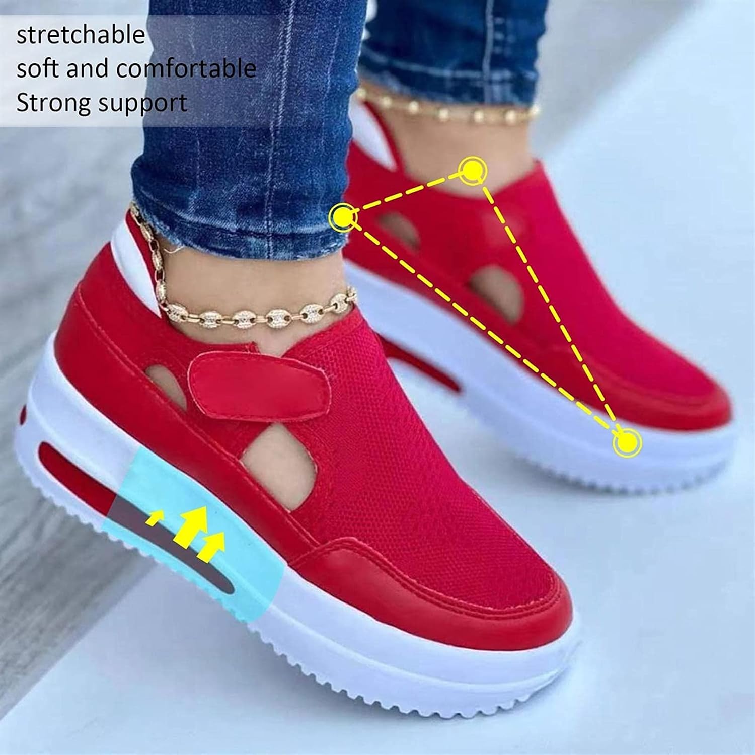 QCLUEU Spring Sneakers Women, 2022 