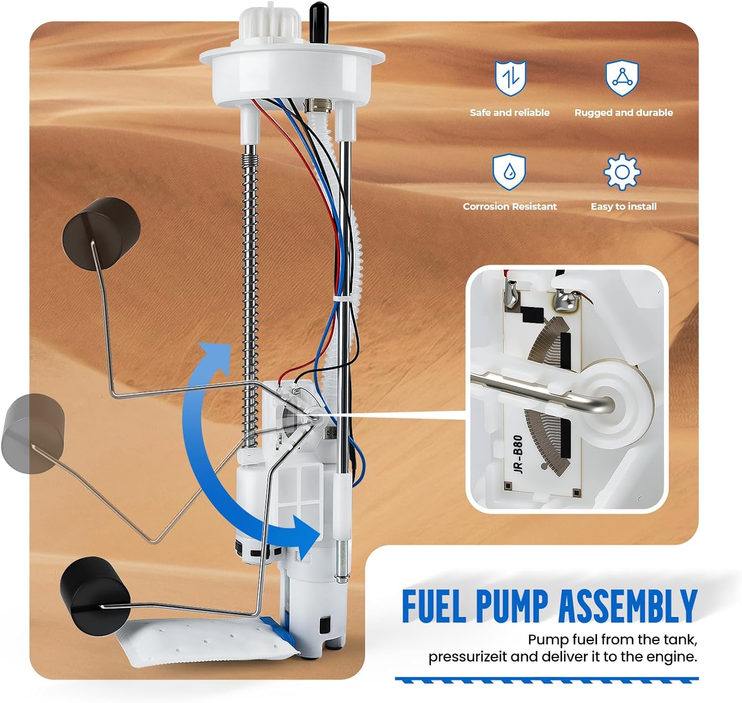 Fuel Pump Assembly For Polaris Sportsman Scrambler 450 570 850 1000 ETX Hawkeye 325 2014-2025 2205469 47-1002