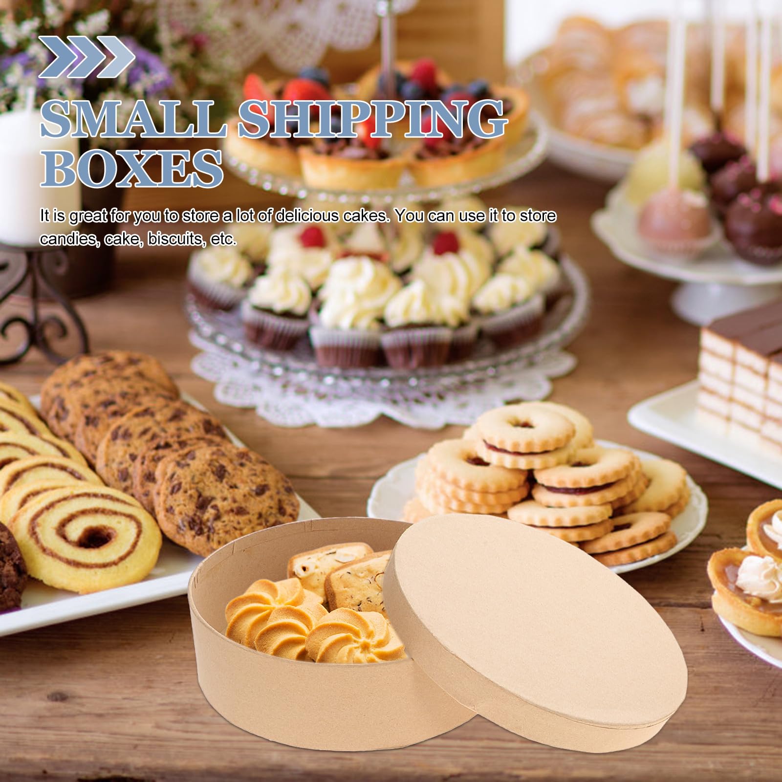 BESTOMZ Geschenkbox in Khaki aus Karton Rund mit Hoher Tragfähigkeit und Kompressionsfest 5 Stück Runde Geschenkboxen zum Verschenken von Parfüms und Kleinen Bechern