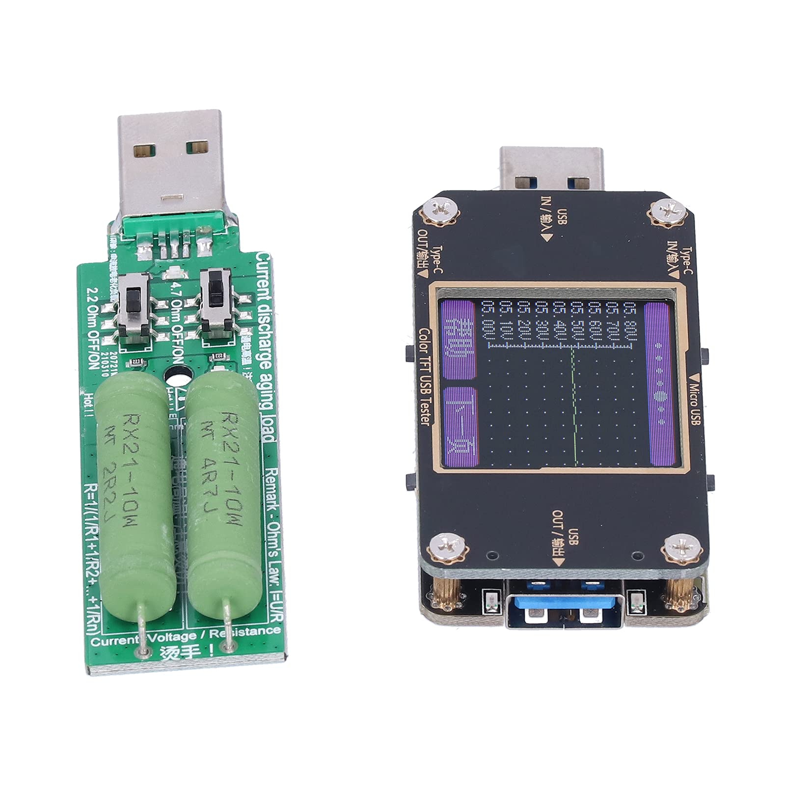 Moniteur de Tension et Courant USB, écran LCD Couleur