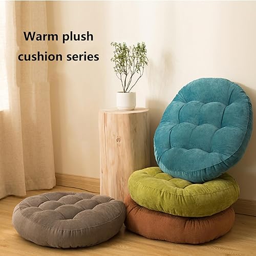 Miniatura 3 de BLEMO Cojín redondo para silla, cojín de asiento suave de color sólido, 21 pulgadas, relleno de algodón perlado de PP, cojines para silla de