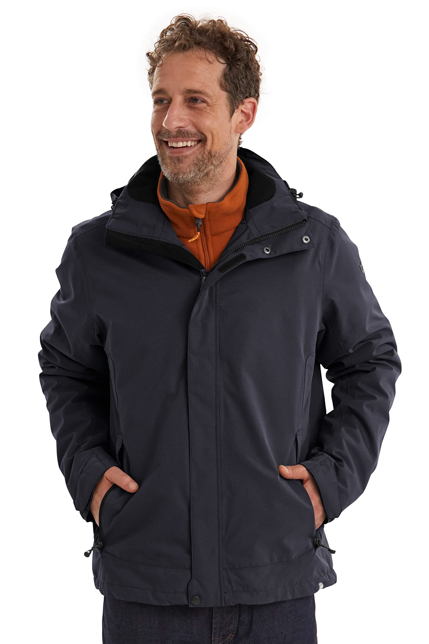 Killtec Herren Funktionsjacke mit abzippbarer Kapuze Xenios, schwarz, S, 23646-000