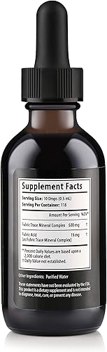 Miniatura 8 de Gotas de electrolitos orgánicos con ácido fúlvico, minerales líquidos alcalinos de 2 onzas para agua, apoya la salud intestinal, energía,