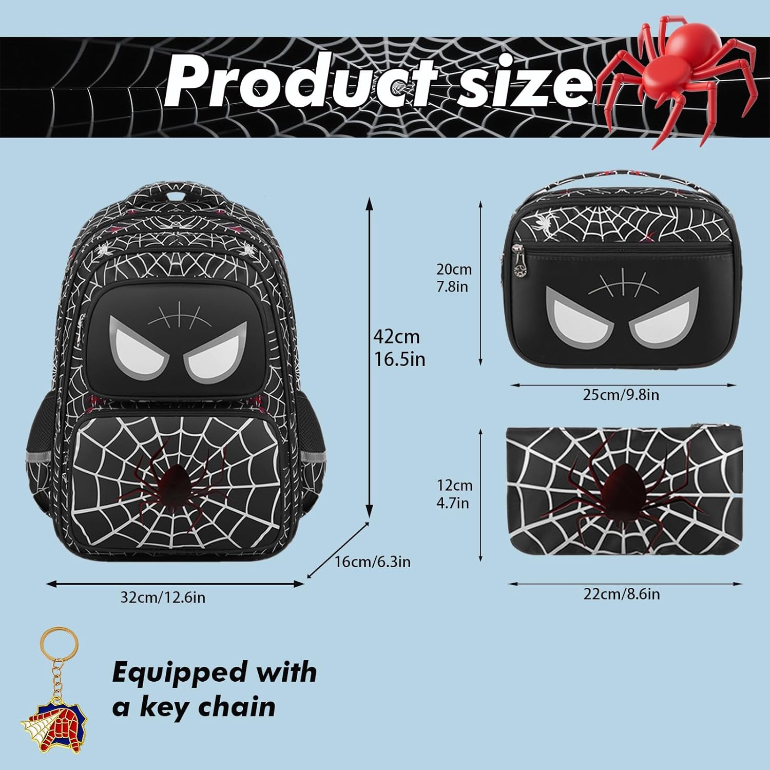 Backpack for boys, Mochilas Escolares Para Niños, Boys Backpack with Lunch Box, Kindergarten Backpack for Boy (Black) - Image 5