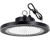 LED High Bay Light, 200W 28000lm 5000K High Bay Led Shop Light with Plug 5' Cable and Hook Ring, UFO High Bay Led Lights for Garage Gym Warehouse Workshop