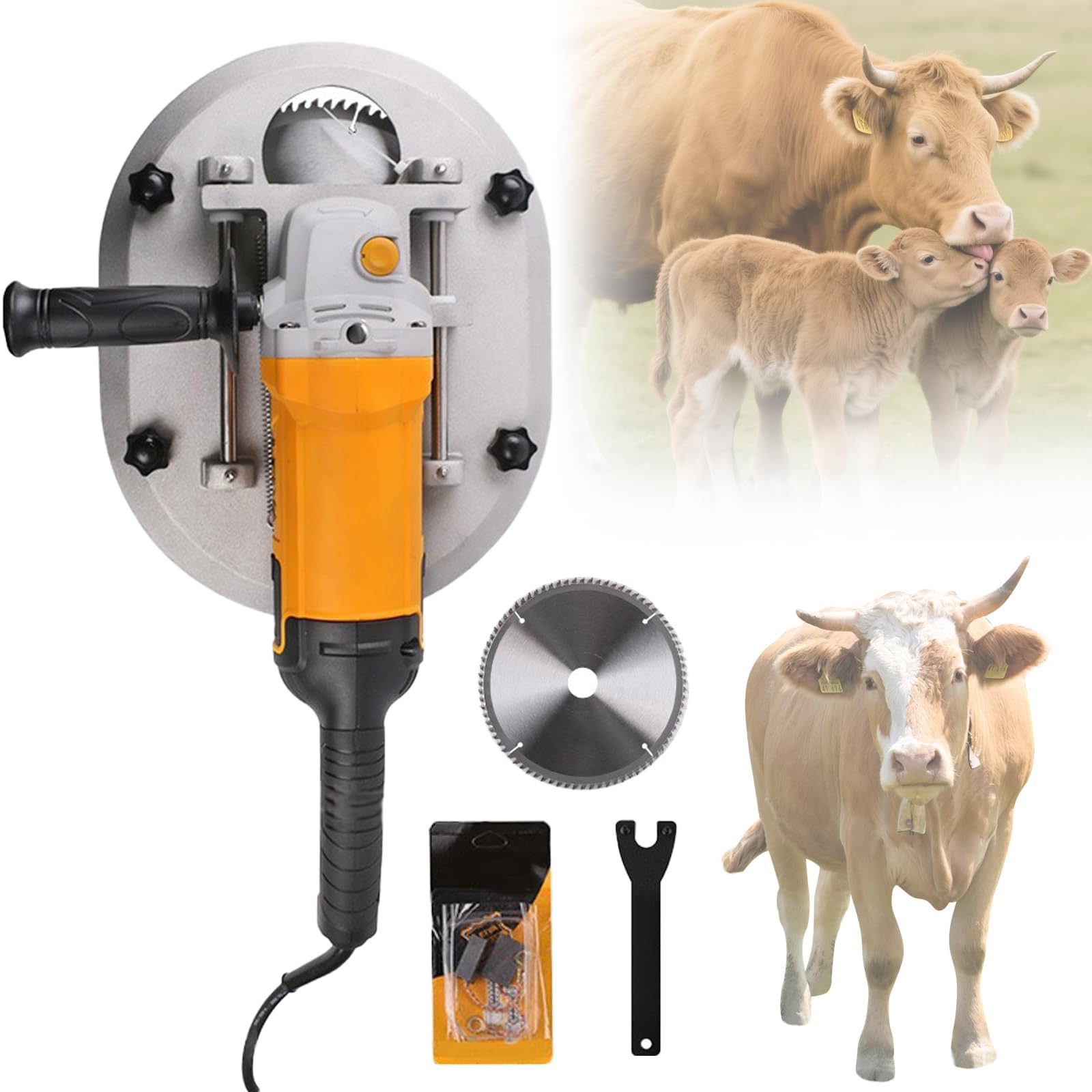 FHRKA Electric Cattle Dehorner For Adult Cattle, 1700w Remover Horn Cutting Machine, Farm Livestock Dehorning Tool for Sheep Cows & Bulls