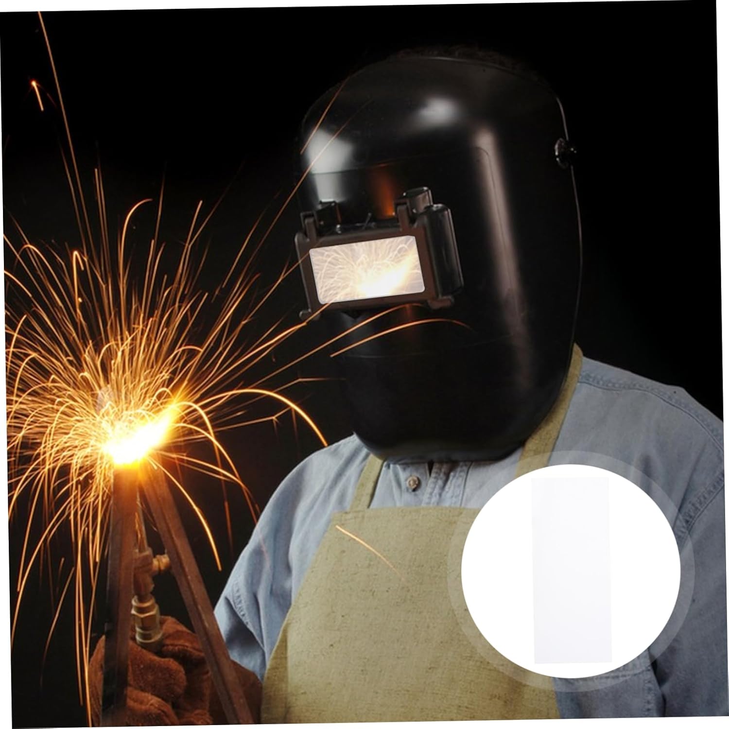 Ciieeo 100pcs Welding Helmet Lens Replacement Auto Darkening Lenses Safety Industrial Goggles for Welding Workers