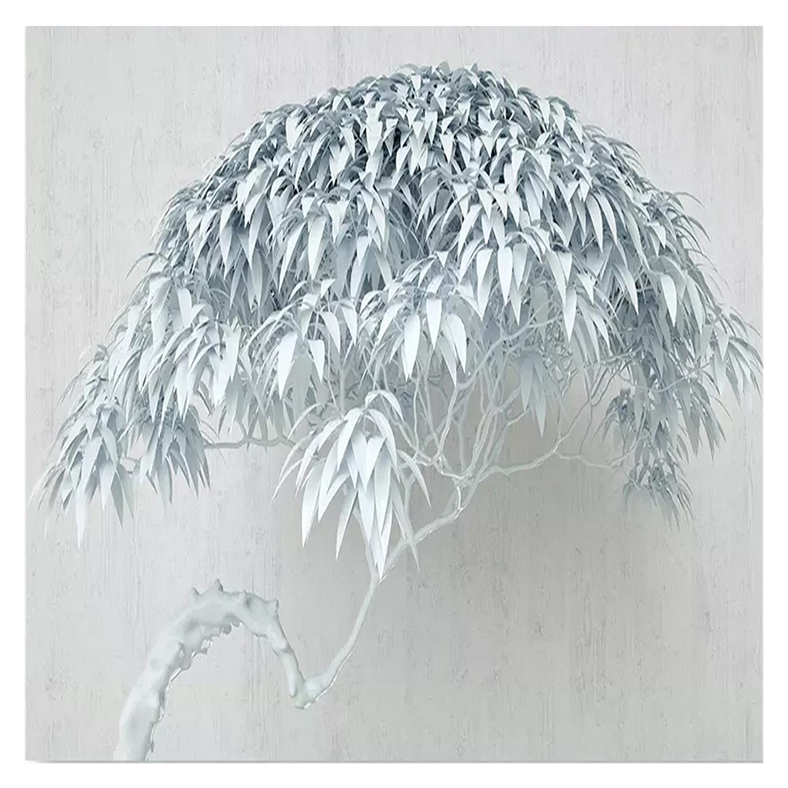Adesivi ​Murali Impermeabile murale Wallpaper Stile Nordico Stile Albero Foglia Foto murales Soggiorno Camera da Letto Adesivi 3D (Non Autoadesivo/Autoadesivo) Wallpaper