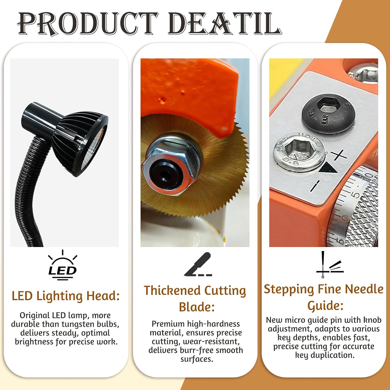 110V Key Cutting Machine with LED Lighting, Key Maker Machine, Car Keys Maker Tool, High Precision Automatic Key Cutter for Locksmiths and Hardware Stores