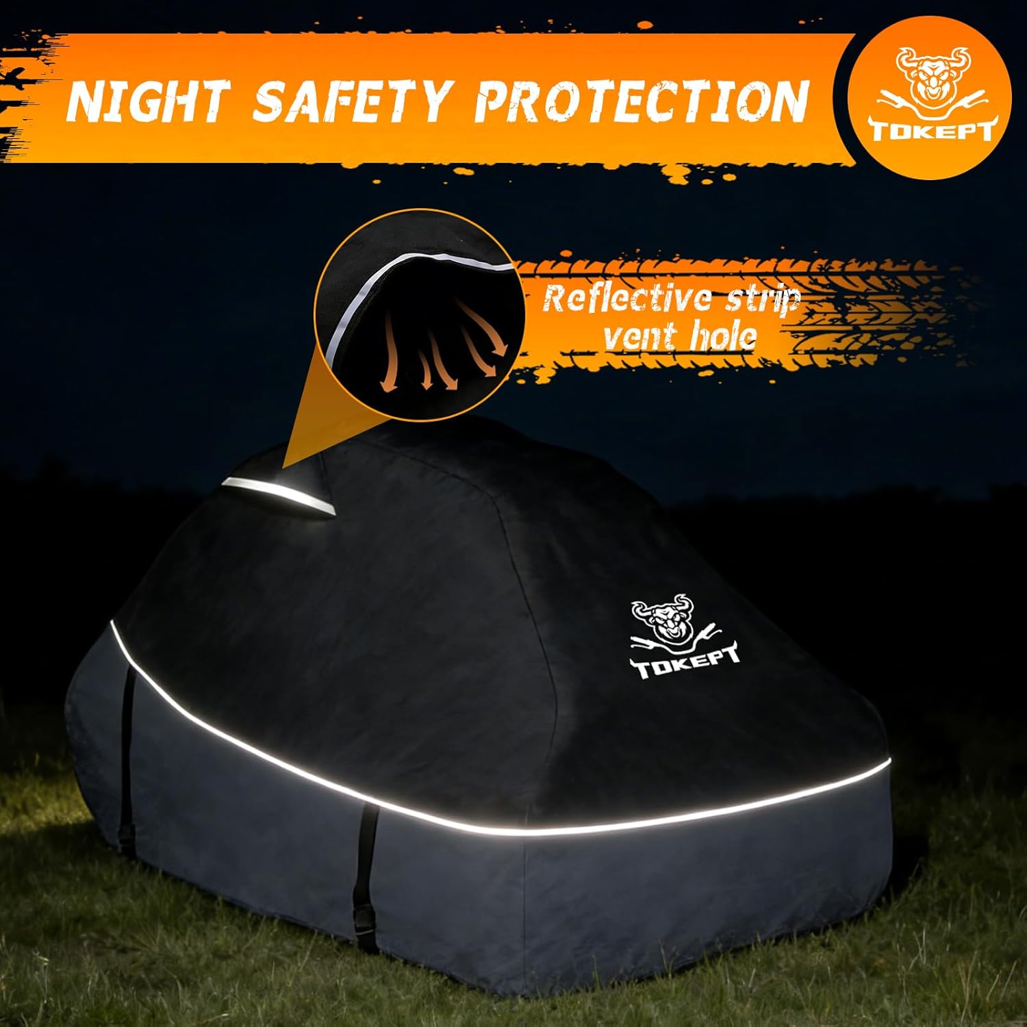 Zero Turn Lawn Mower Cover- Heavy Duty Waterproof Mower Cover Outdoor Universal Lawn Tractor Cover with Windproof Buckles and Storage Bag for Decks Up to 60"​ (79“ L x 46” W x 55" H)